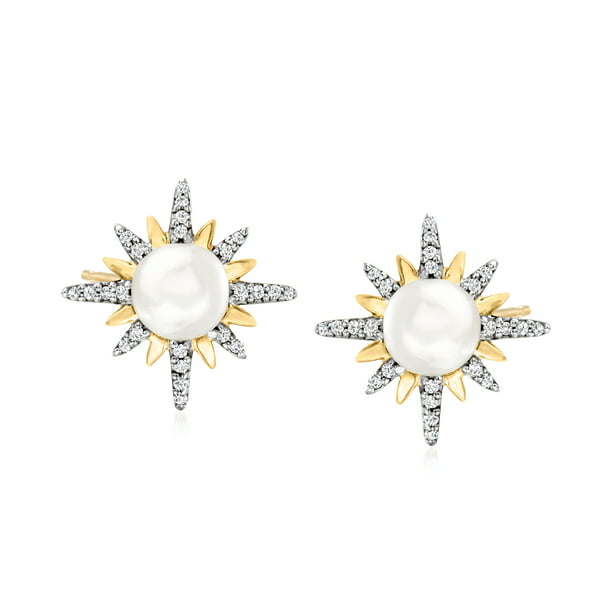 Diamond Stud Earrings in 14k White Gold t.w Ross-Simons Childs .14 ct 